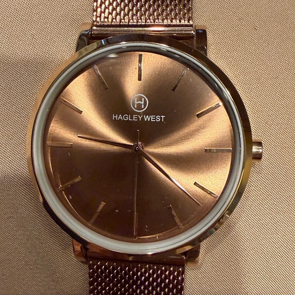 Hagley West Rose Gold Mesh Watch main image 4